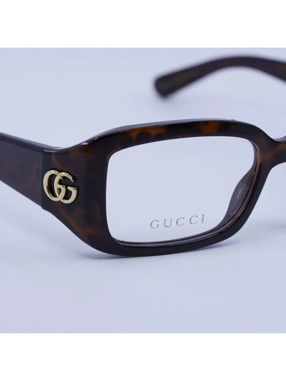 Gucci GG1406O 002 Eyeglasses Havana 53mm Rectangle Frame